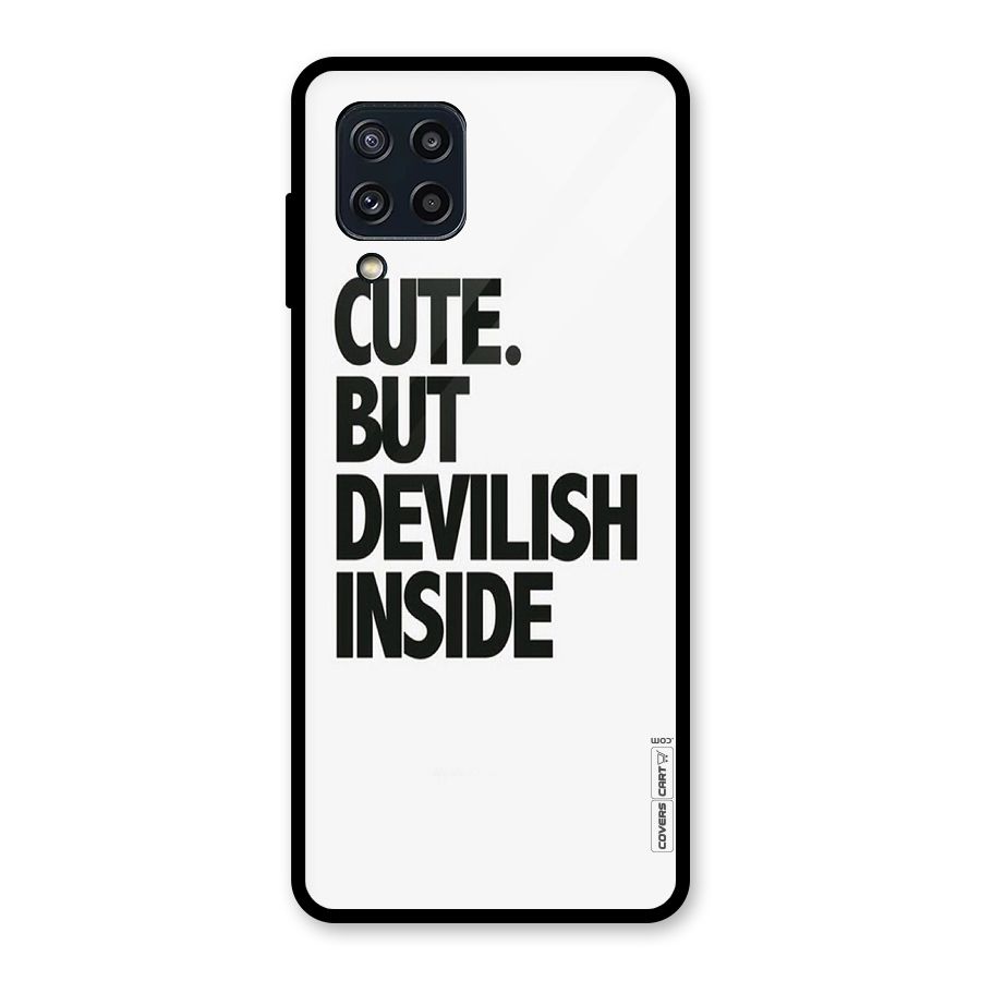 Cute But Devil Glass Back Case for Galaxy M32
