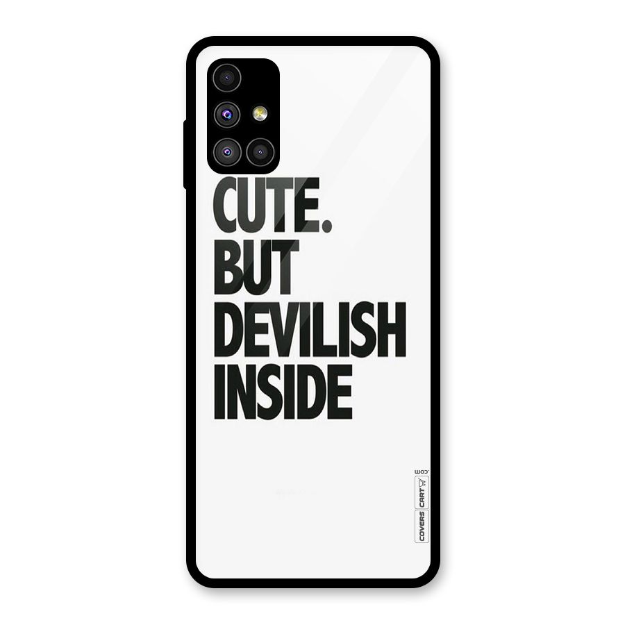 Cute But Devil Glass Back Case for Galaxy M51