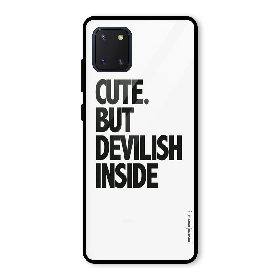 Cute But Devil Glass Back Case for Galaxy Note 10 Lite