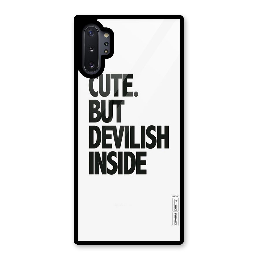 Cute But Devil Glass Back Case for Galaxy Note 10 Plus
