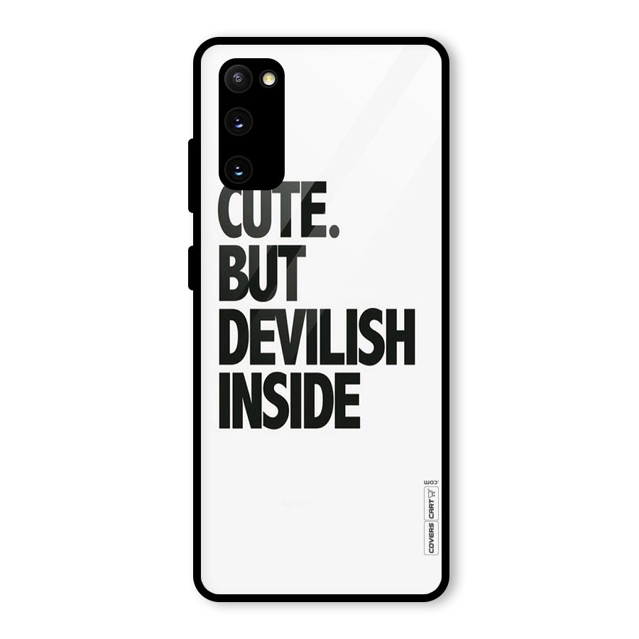 Cute But Devil Glass Back Case for Galaxy S20 FE 5G