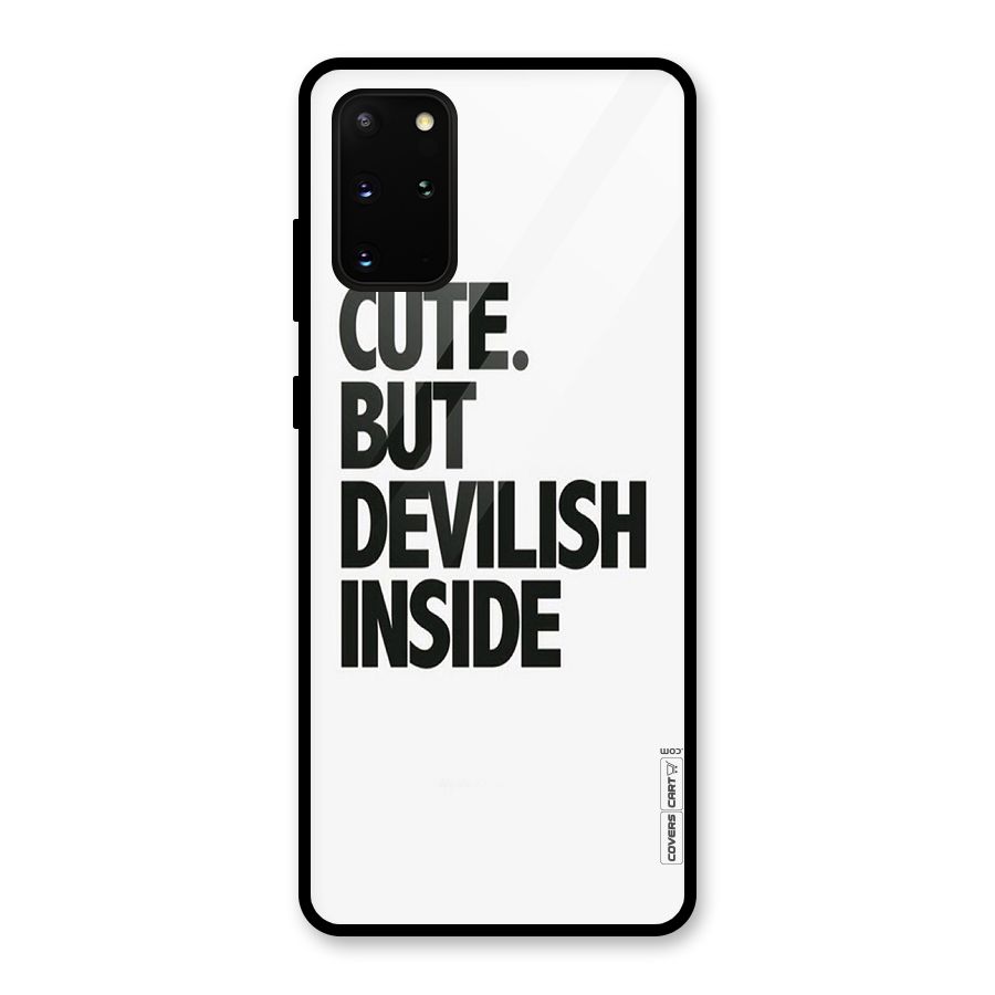 Cute But Devil Glass Back Case for Galaxy S20 Plus