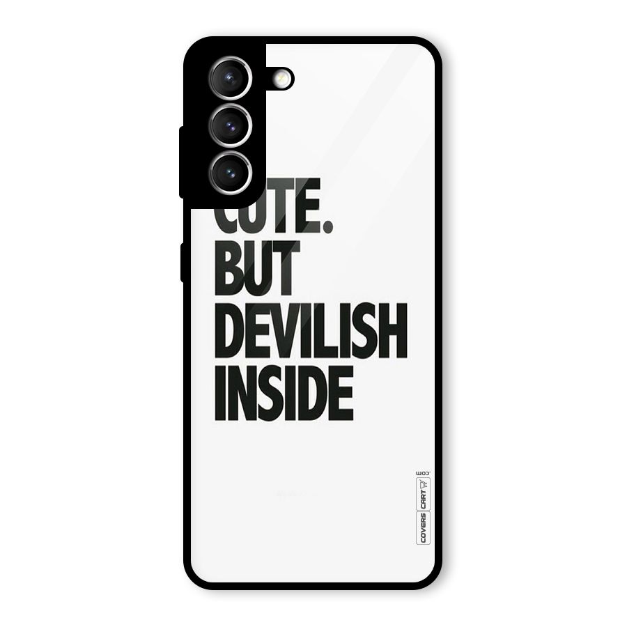 Cute But Devil Glass Back Case for Galaxy S21 5G