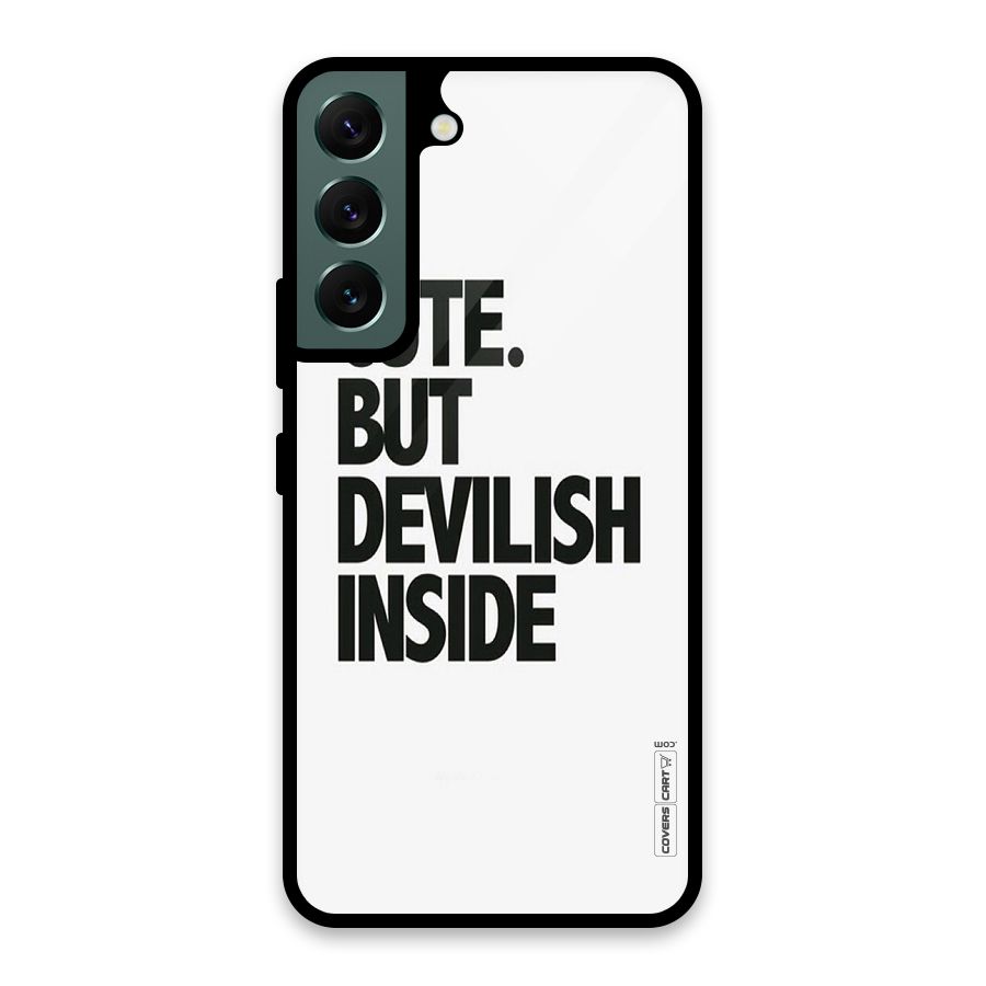 Cute But Devil Glass Back Case for Galaxy S22 5G