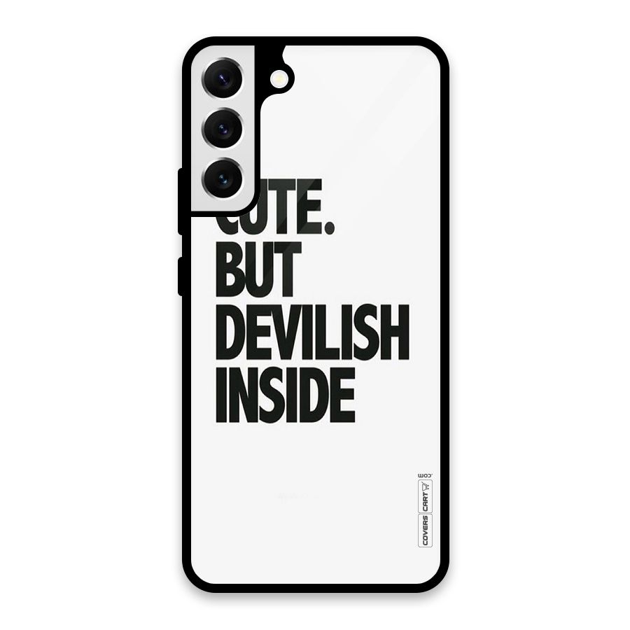 Cute But Devil Glass Back Case for Galaxy S22 Plus 5G