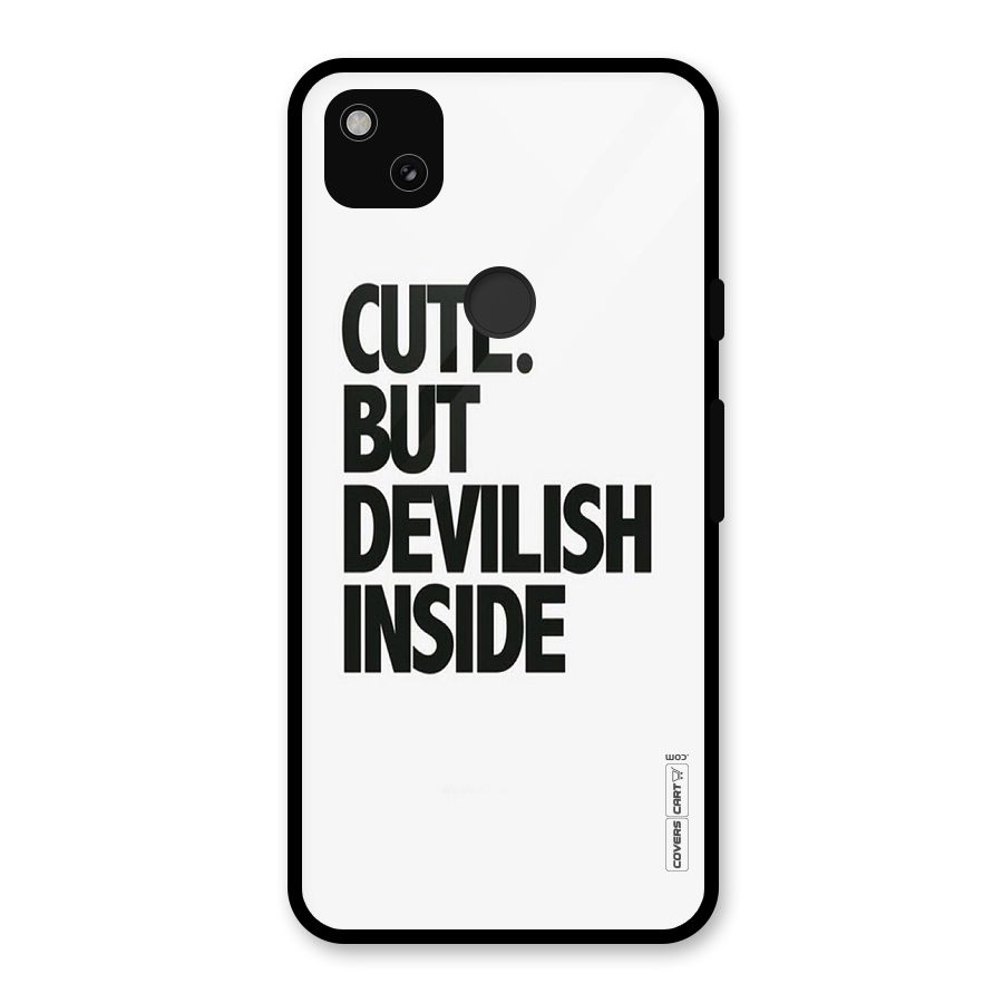 Cute But Devil Glass Back Case for Google Pixel 4a