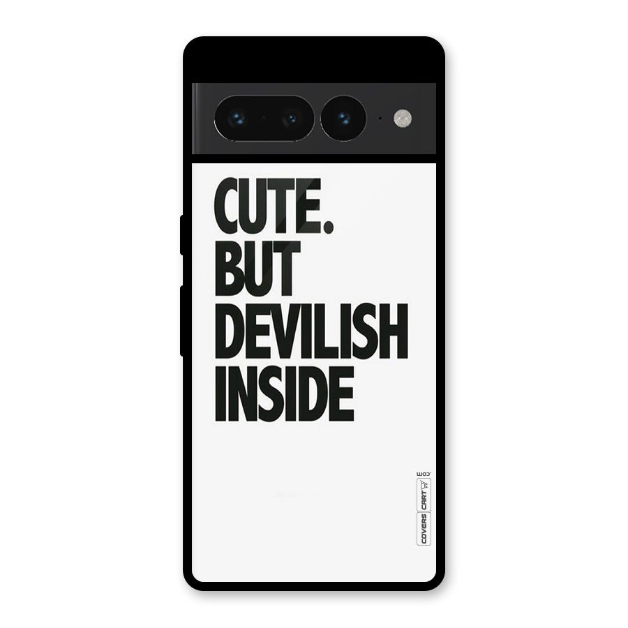 Cute But Devil Glass Back Case for Google Pixel 7 Pro