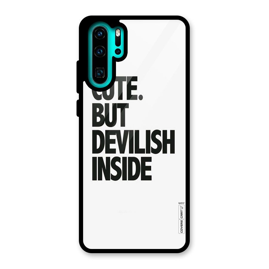 Cute But Devil Glass Back Case for Huawei P30 Pro