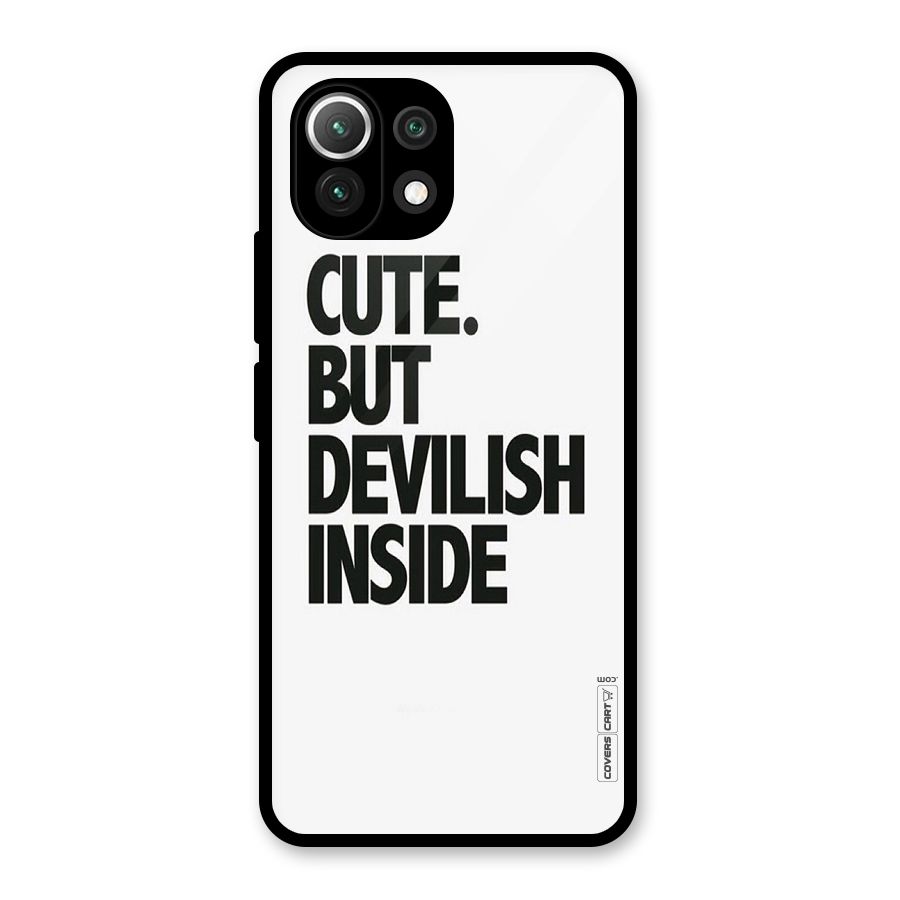 Cute But Devil Glass Back Case for Mi 11 Lite