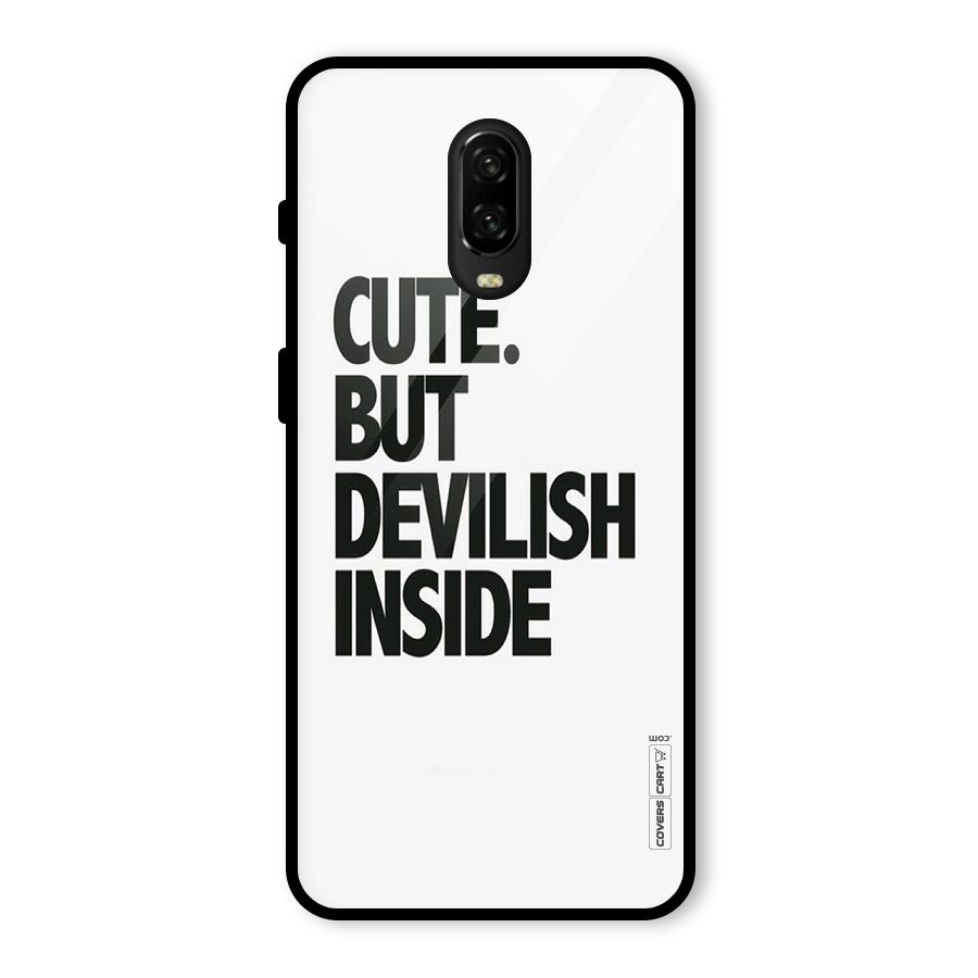 Cute But Devil Glass Back Case for OnePlus 6T