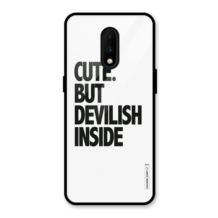 Cute But Devil Glass Back Case for OnePlus 7