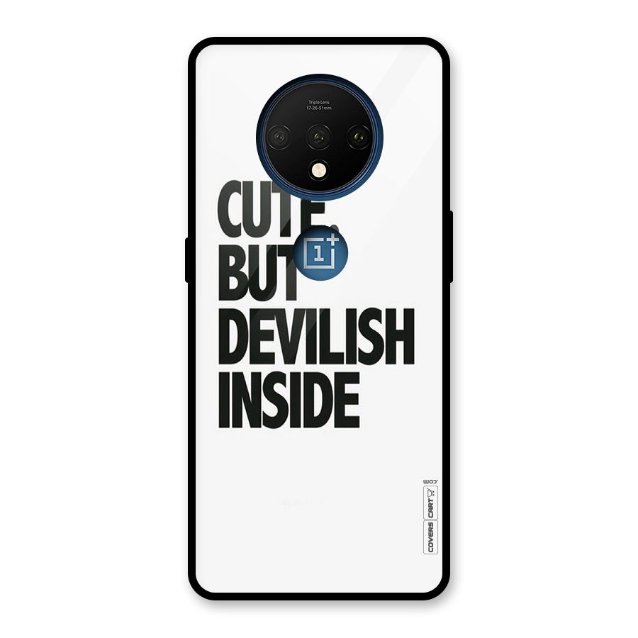 Cute But Devil Glass Back Case for OnePlus 7T