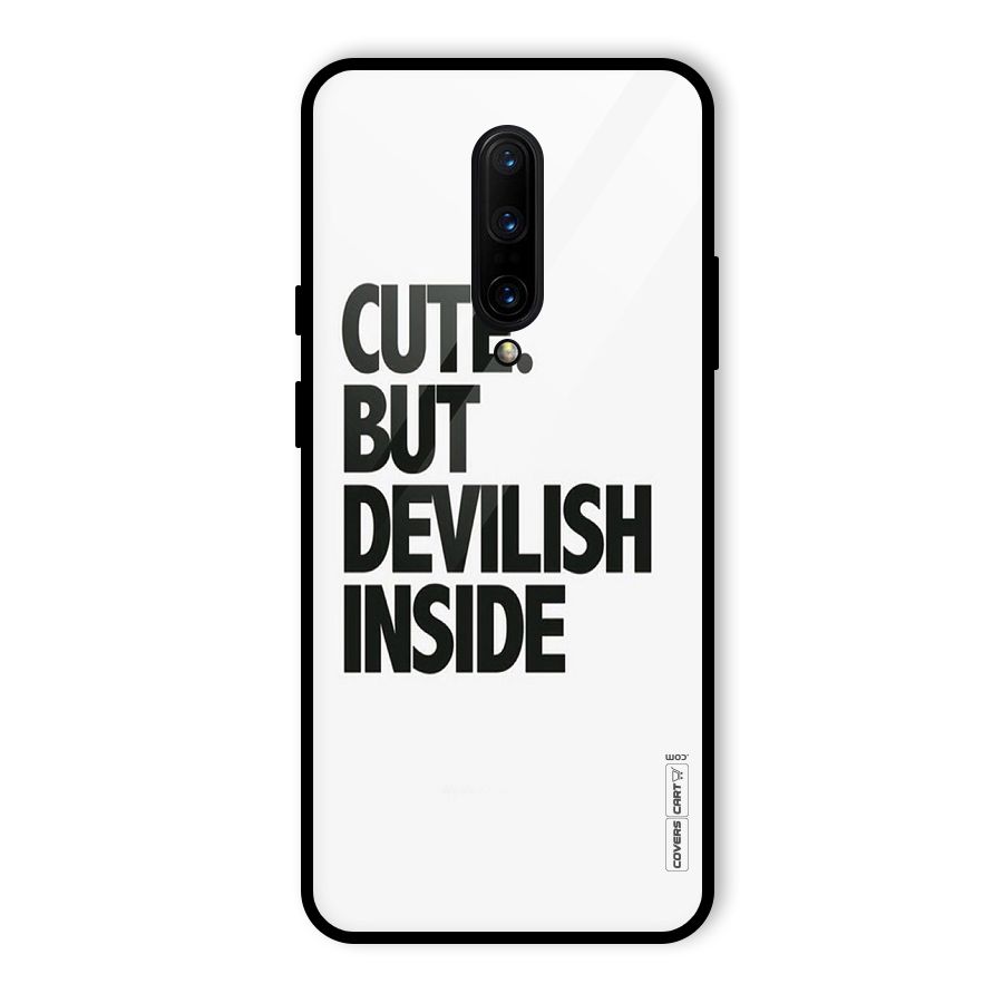 Cute But Devil Glass Back Case for OnePlus 7 Pro