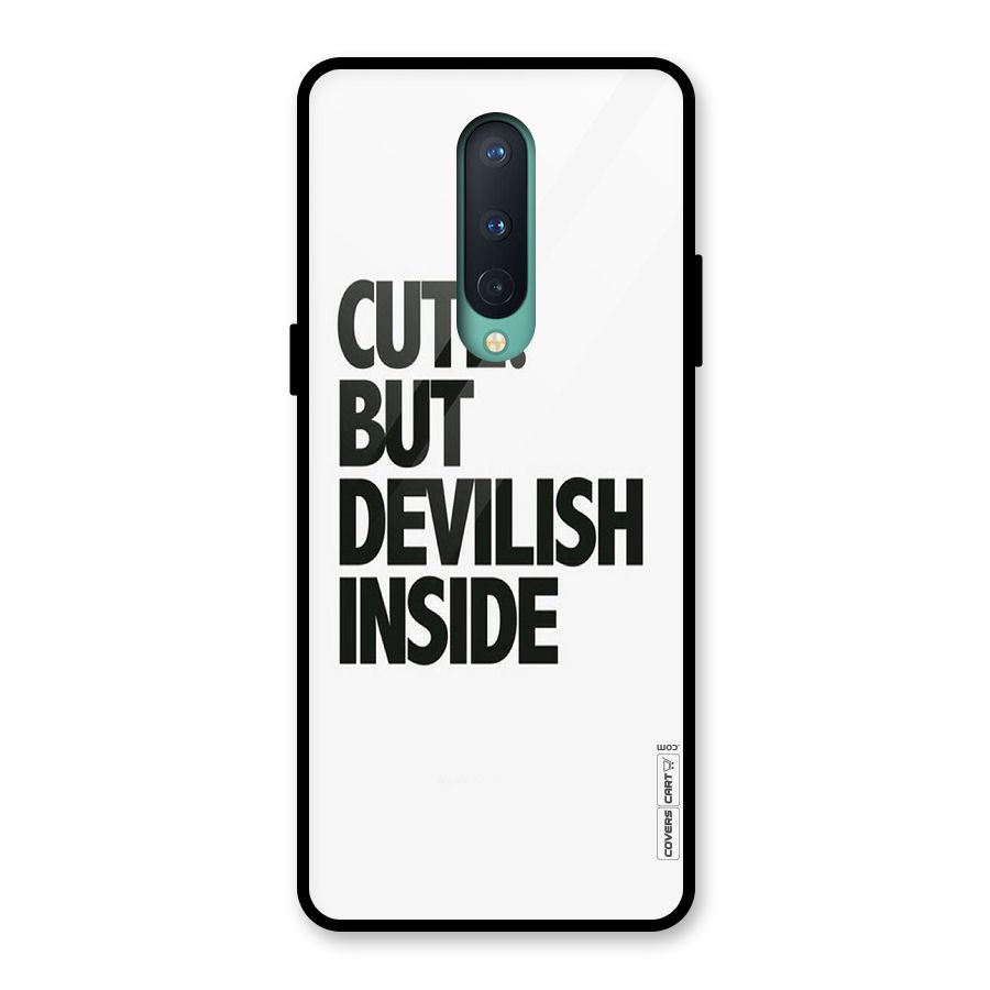 Cute But Devil Glass Back Case for OnePlus 8