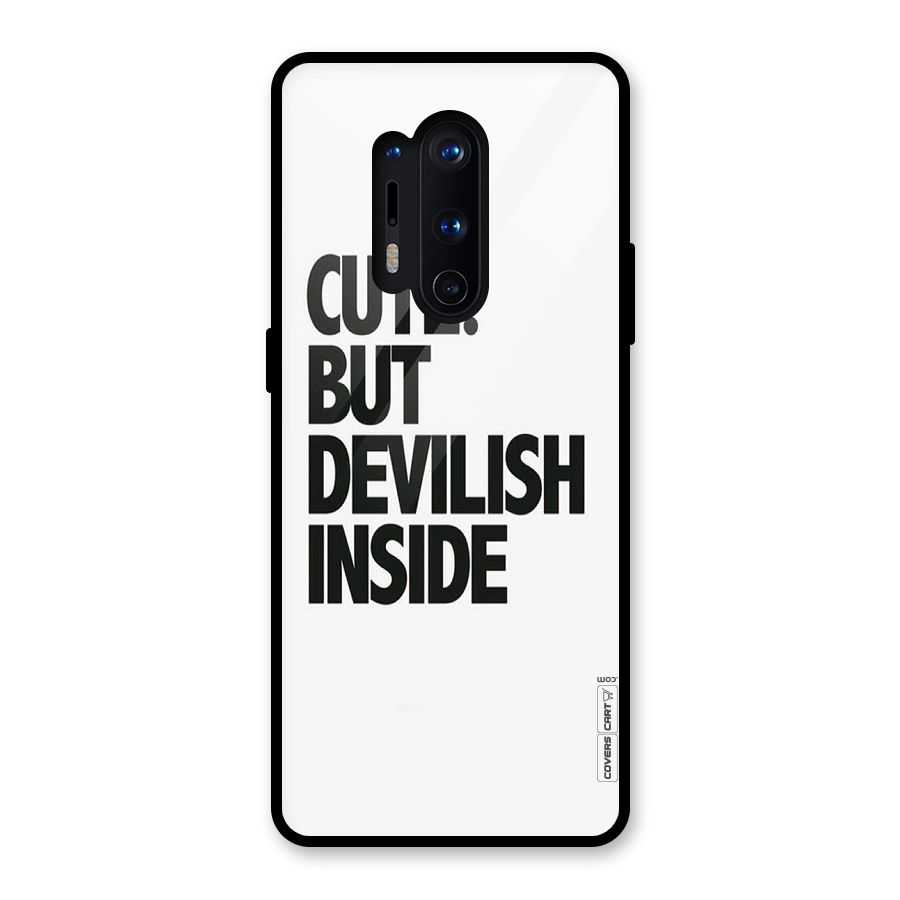 Cute But Devil Glass Back Case for OnePlus 8 Pro