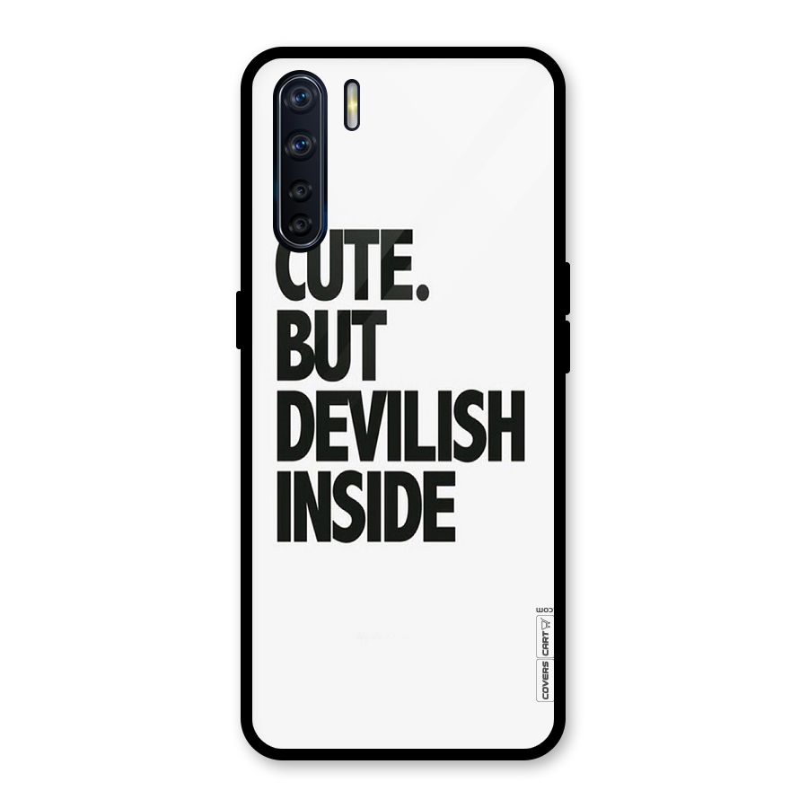 Cute But Devil Glass Back Case for Oppo F15