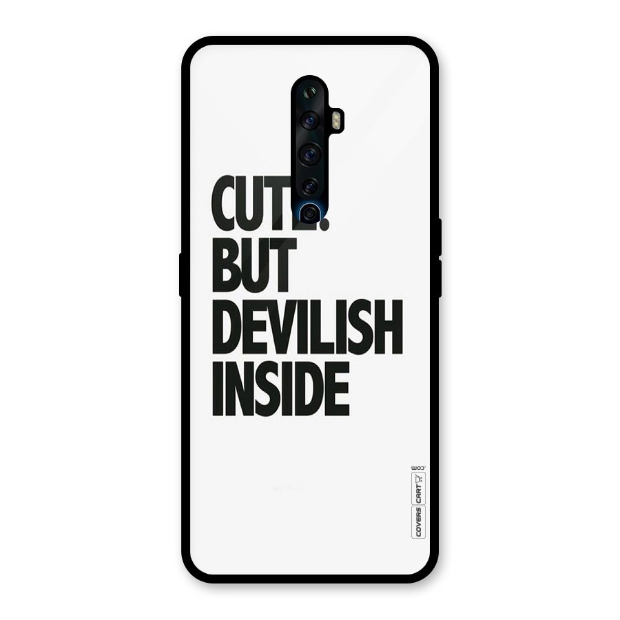 Cute But Devil Glass Back Case for Oppo Reno2 Z
