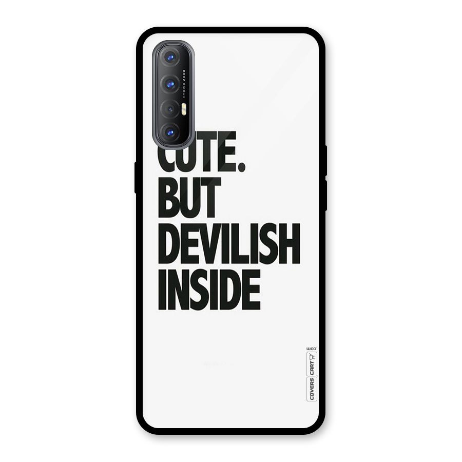 Cute But Devil Glass Back Case for Oppo Reno3 Pro
