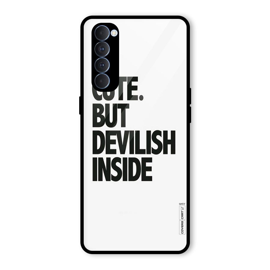 Cute But Devil Glass Back Case for Oppo Reno4 Pro