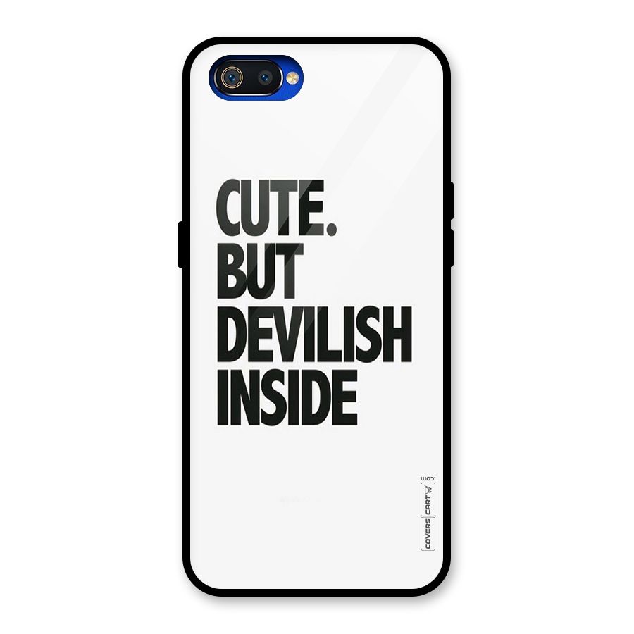Cute But Devil Glass Back Case for Realme C2