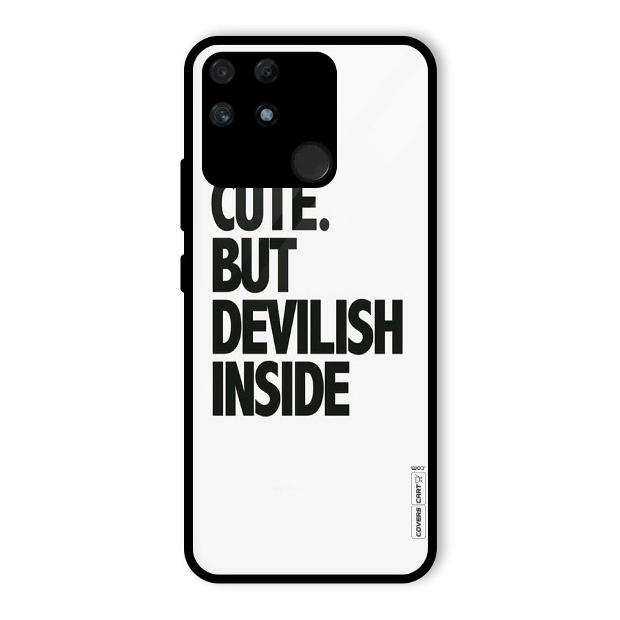 Cute But Devil Glass Back Case for Realme Narzo 50A