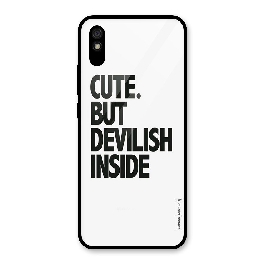 Cute But Devil Glass Back Case for Redmi 9A