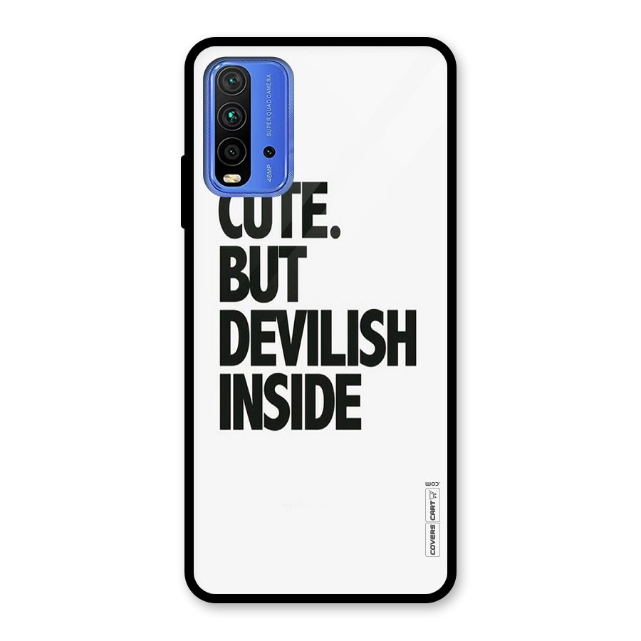 Cute But Devil Glass Back Case for Redmi 9 Power