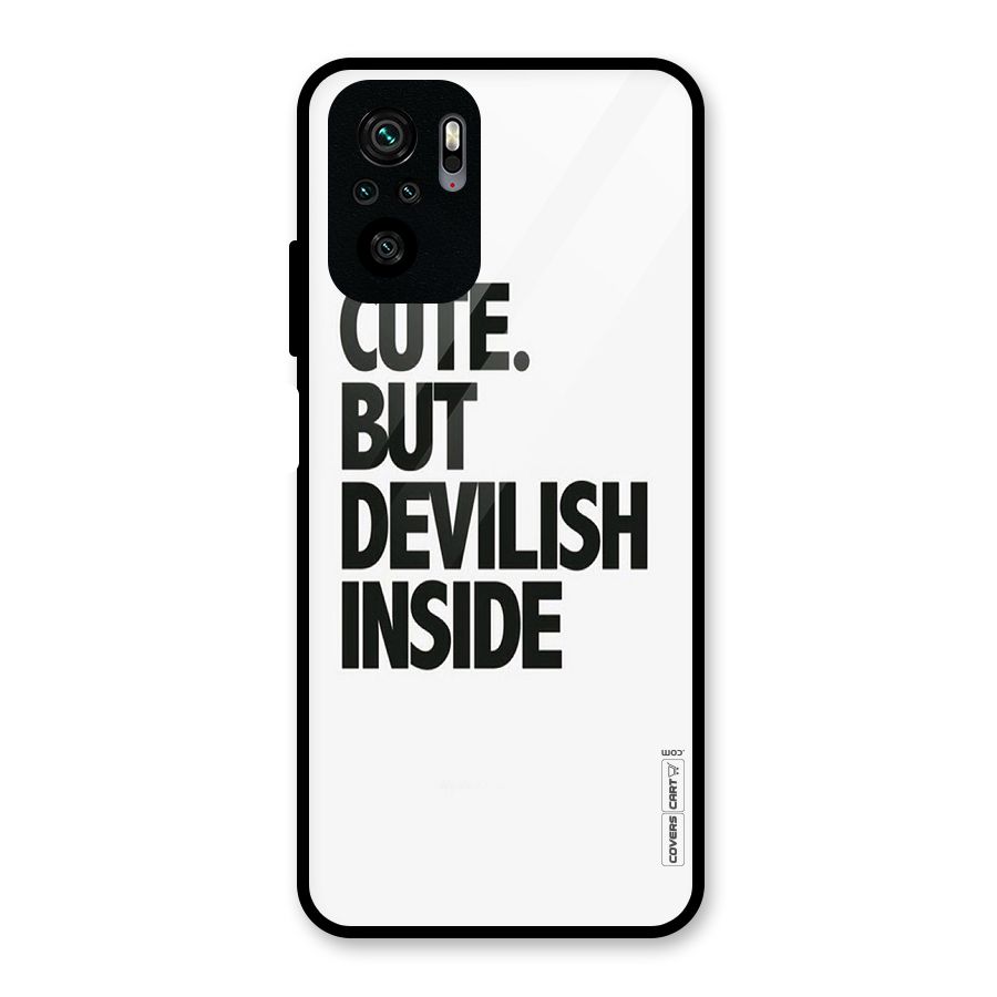 Cute But Devil Glass Back Case for Redmi Note 10S