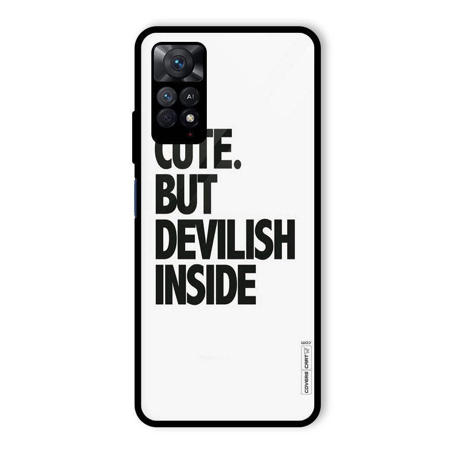 Cute But Devil Glass Back Case for Redmi Note 11 Pro
