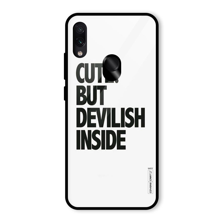 Cute But Devil Glass Back Case for Redmi Note 7