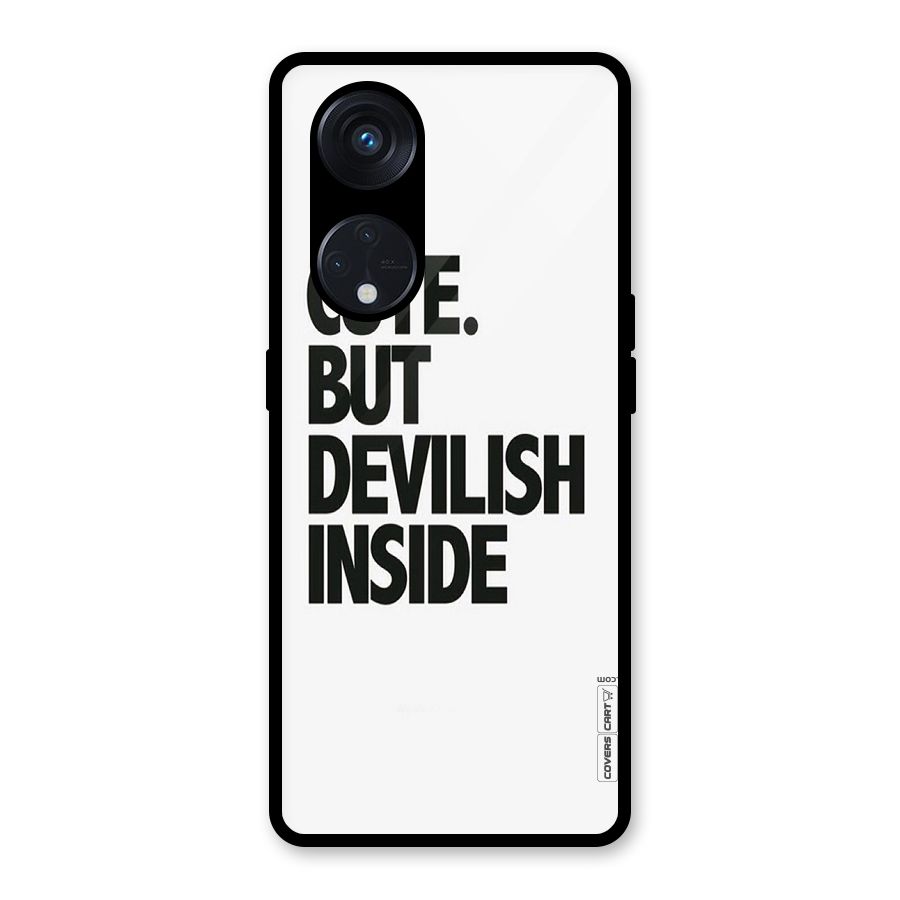 Cute But Devil Glass Back Case for Reno8 T 5G