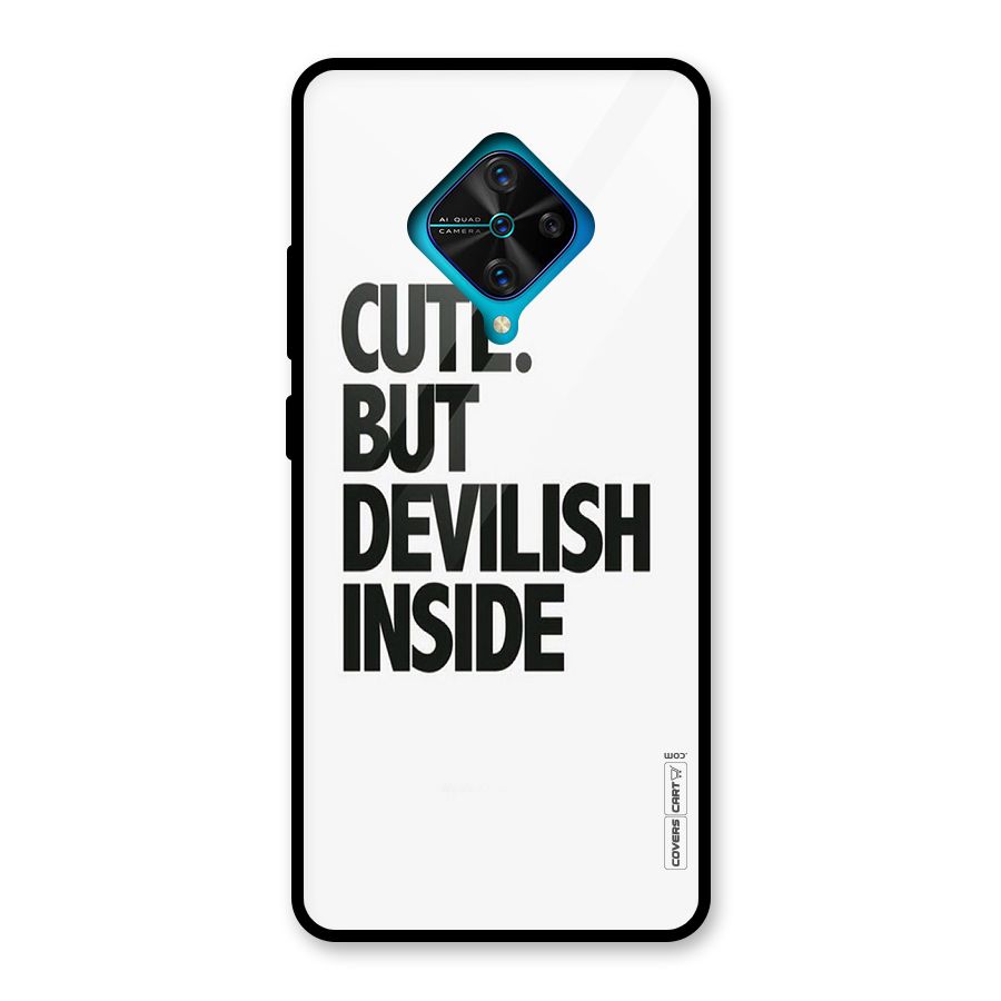 Cute But Devil Glass Back Case for Vivo S1 Pro