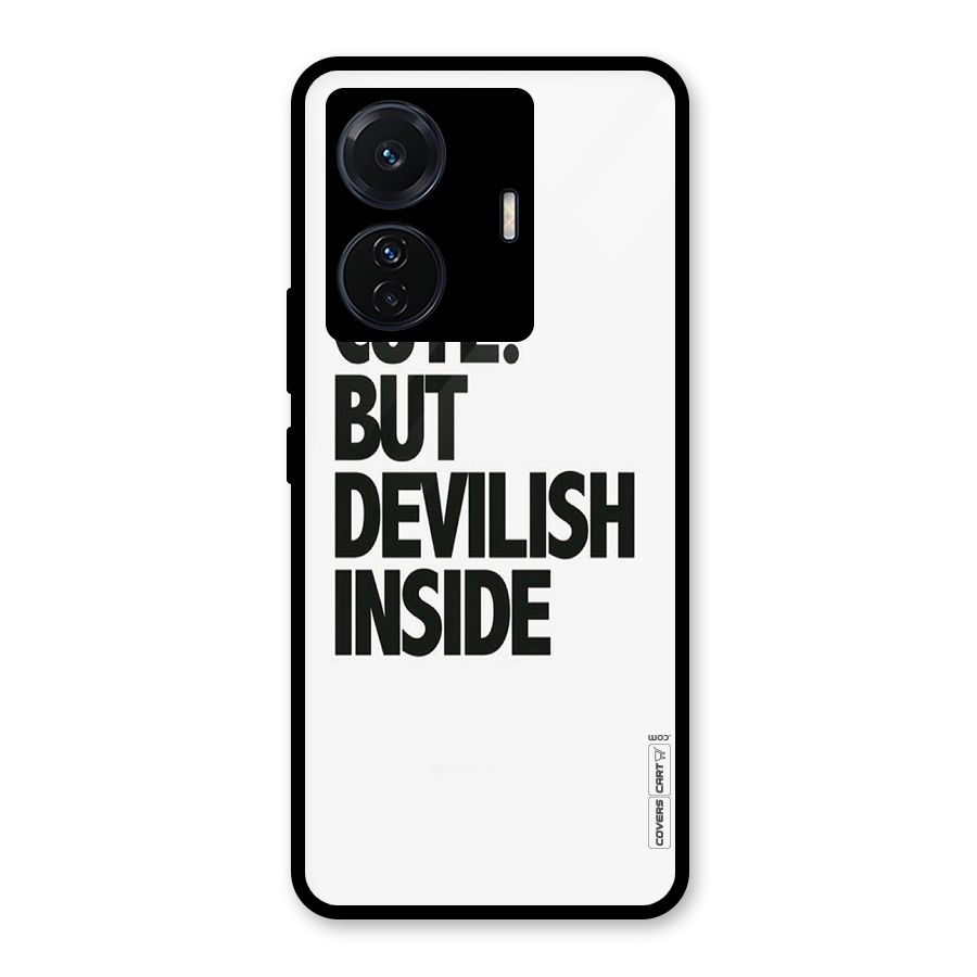 Cute But Devil Glass Back Case for Vivo T1 Pro