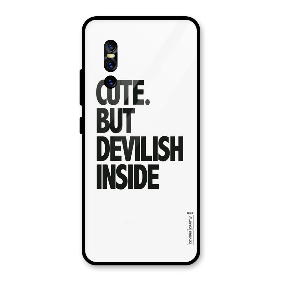 Cute But Devil Glass Back Case for Vivo V15 Pro