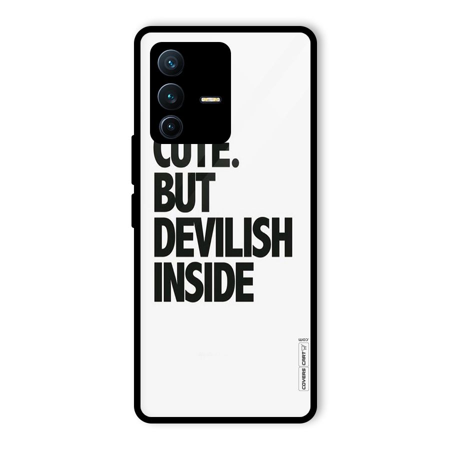 Cute But Devil Glass Back Case for Vivo V23 Pro