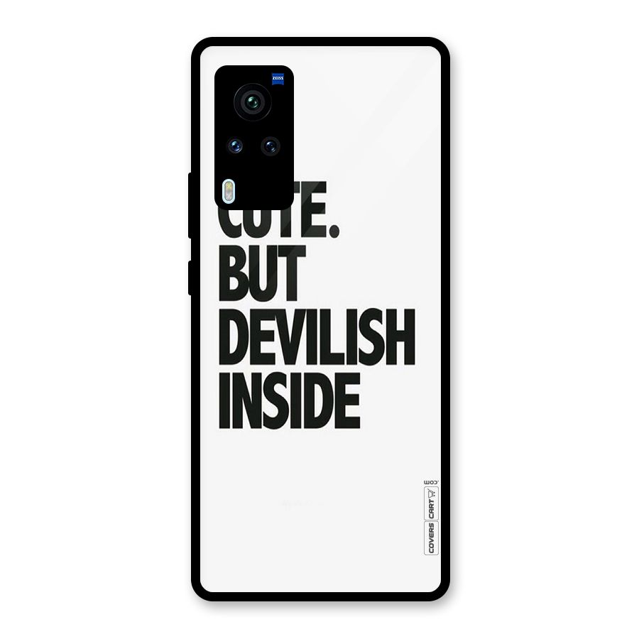 Cute But Devil Glass Back Case for Vivo X60 Pro