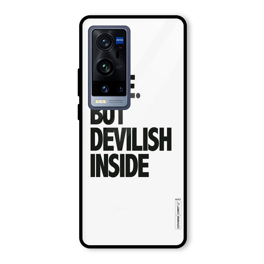 Cute But Devil Glass Back Case for Vivo X60 Pro Plus
