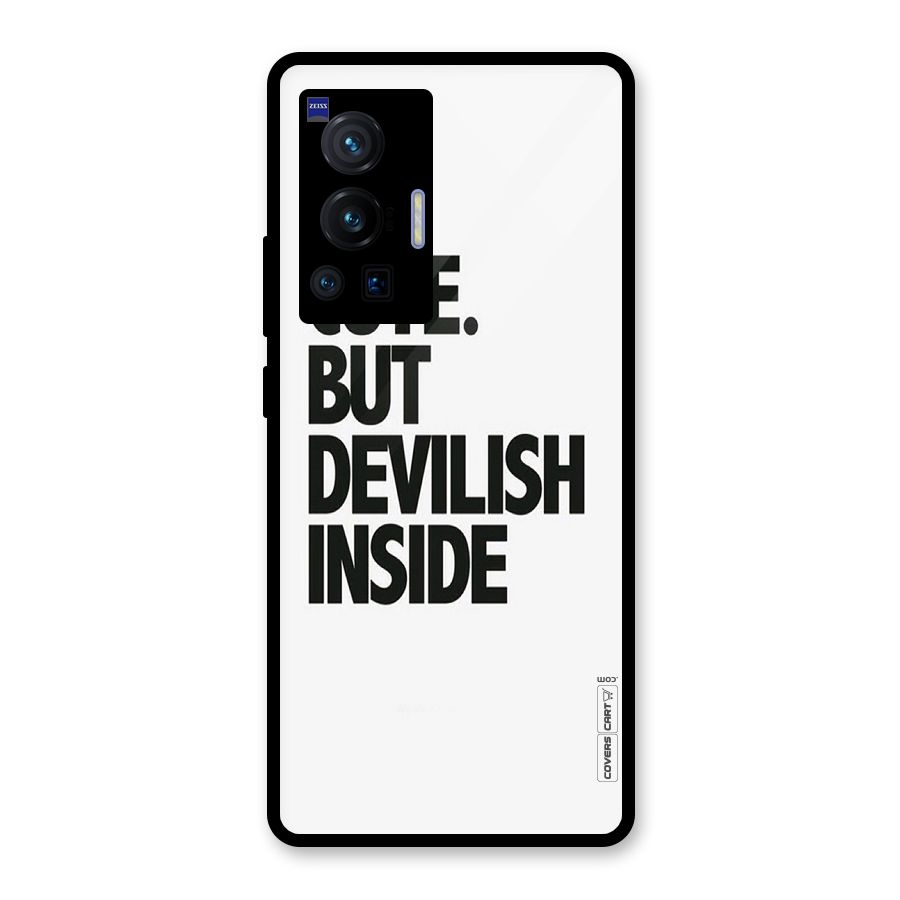 Cute But Devil Glass Back Case for Vivo X70 Pro