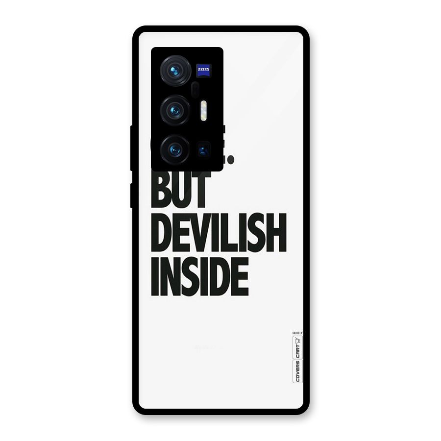 Cute But Devil Glass Back Case for Vivo X70 Pro Plus