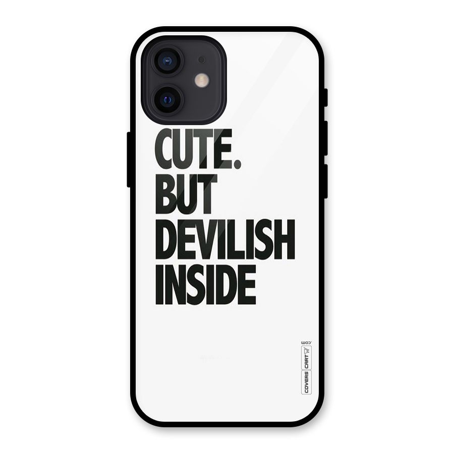 Cute But Devil Glass Back Case for iPhone 12