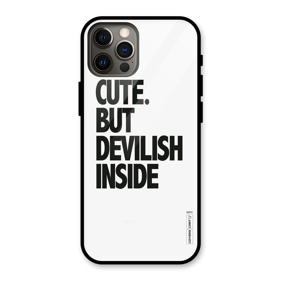 Cute But Devil Glass Back Case for iPhone 12 Pro