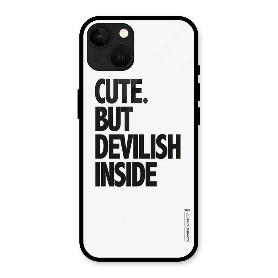 Cute But Devil Glass Back Case for iPhone 13