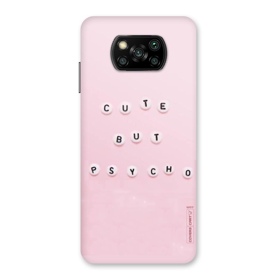 Cute But Psycho Back Case for Poco X3