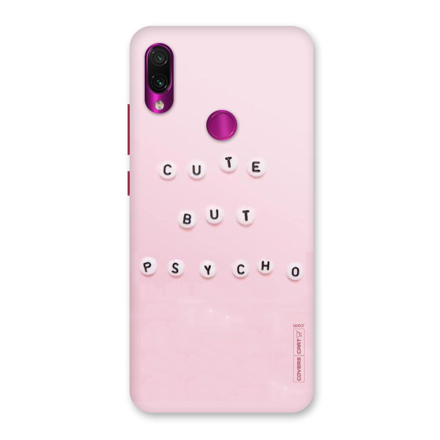 Cute But Psycho Back Case for Redmi Note 7 Pro