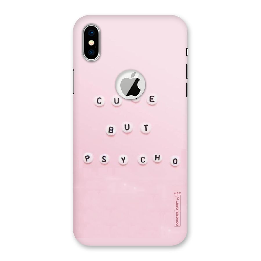Cute But Psycho Back Case for iPhone X Logo Cut