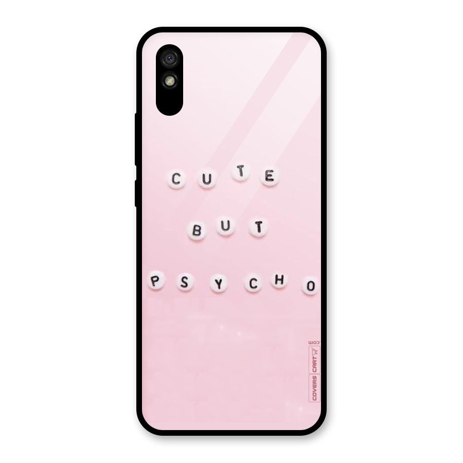 Cute But Psycho Glass Back Case for Redmi 9i
