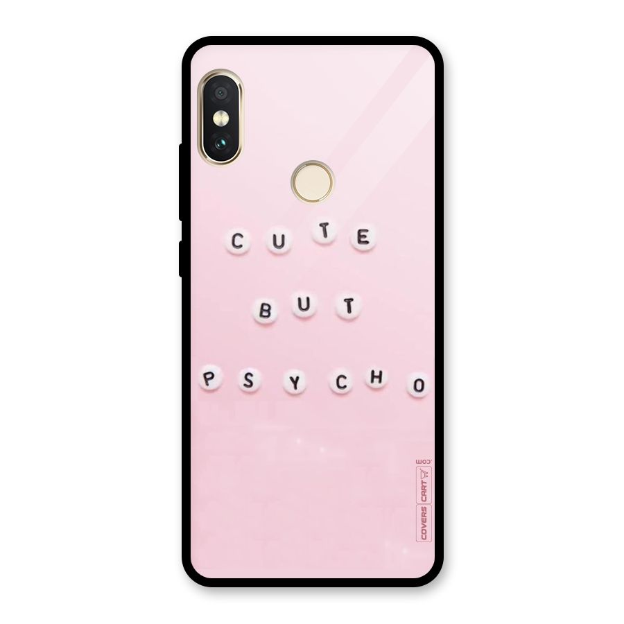Cute But Psycho Glass Back Case for Redmi Note 5 Pro