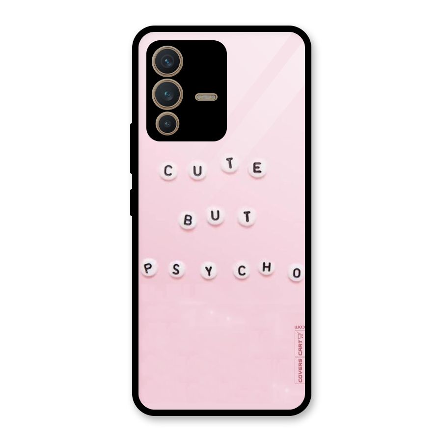 Cute But Psycho Glass Back Case for Vivo V23 5G