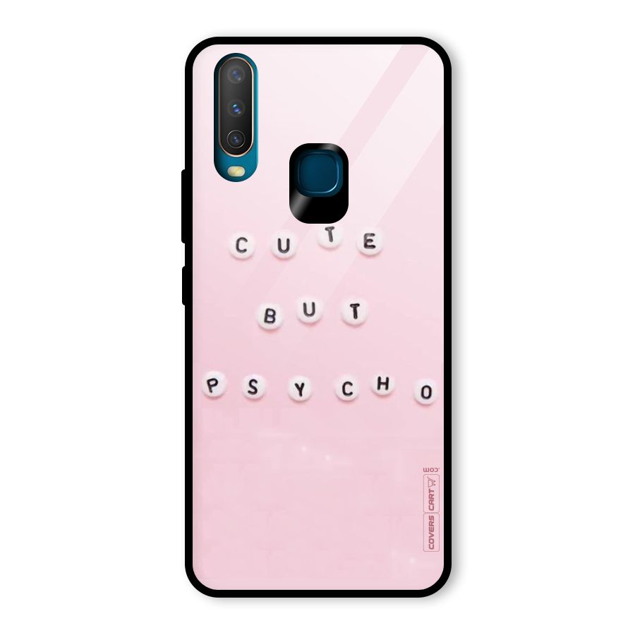 Cute But Psycho Glass Back Case for Vivo Y12