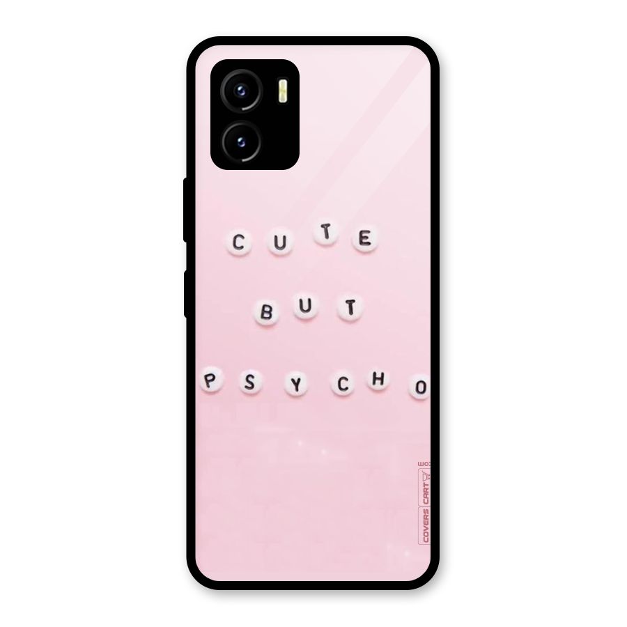 Cute But Psycho Glass Back Case for Vivo Y15s